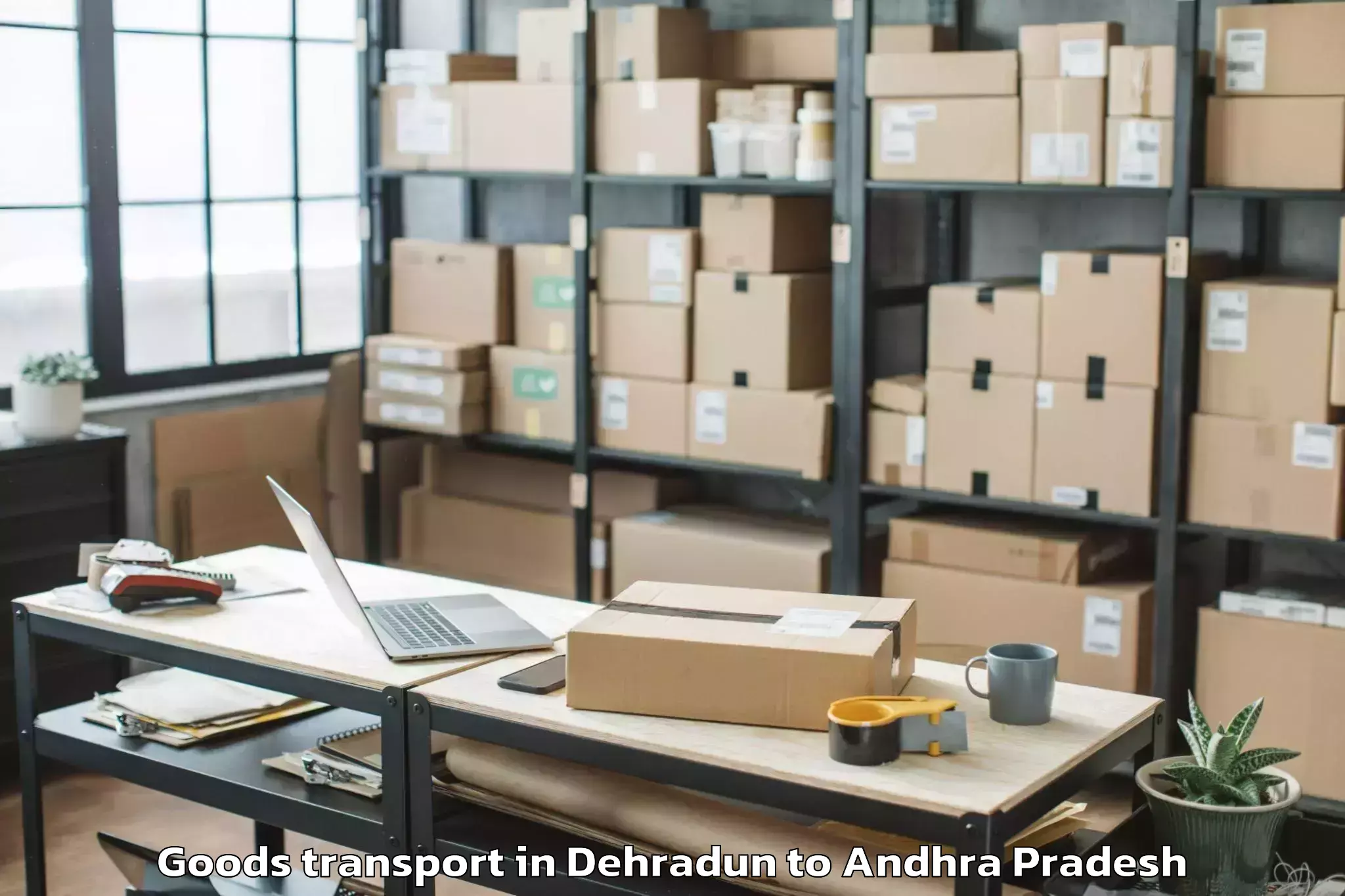 Professional Dehradun to Vijayawada Goods Transport